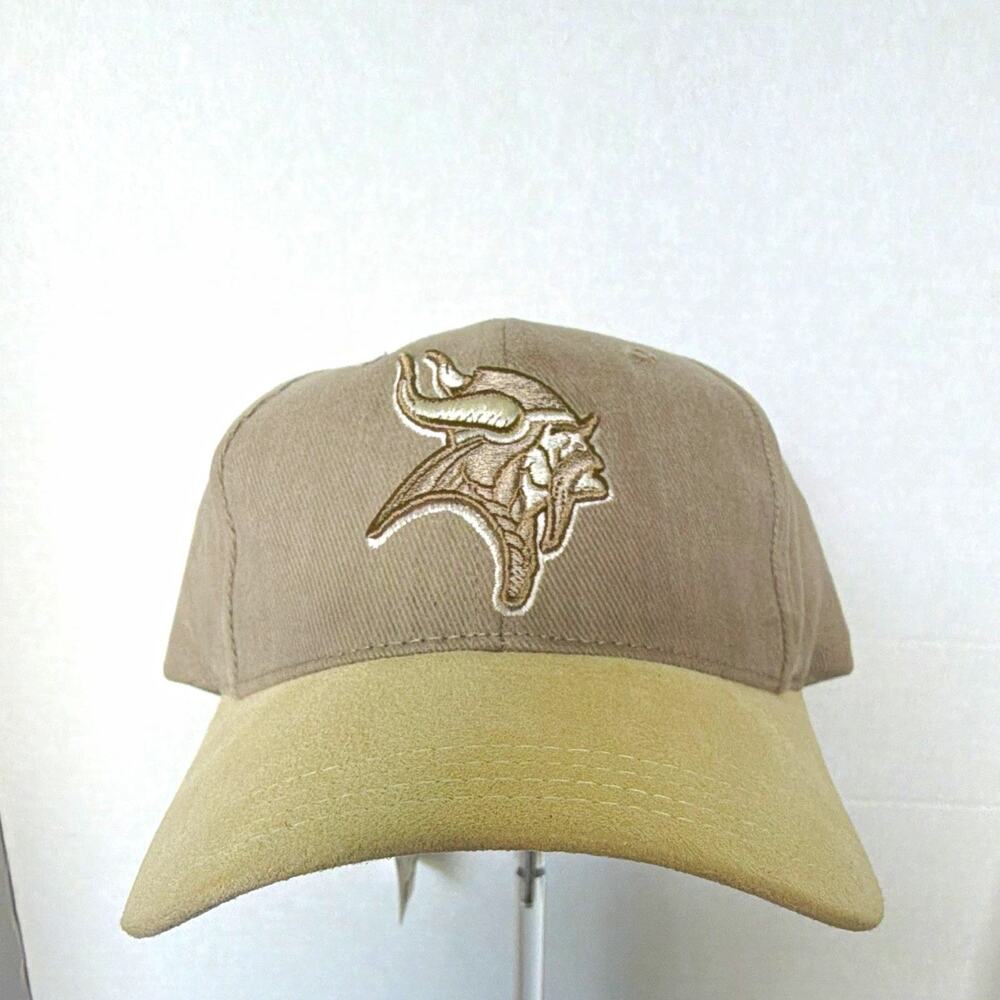 Logo Athletic vintage Minnesota Vikings NFL Game Day Hat One Size Tan Beige